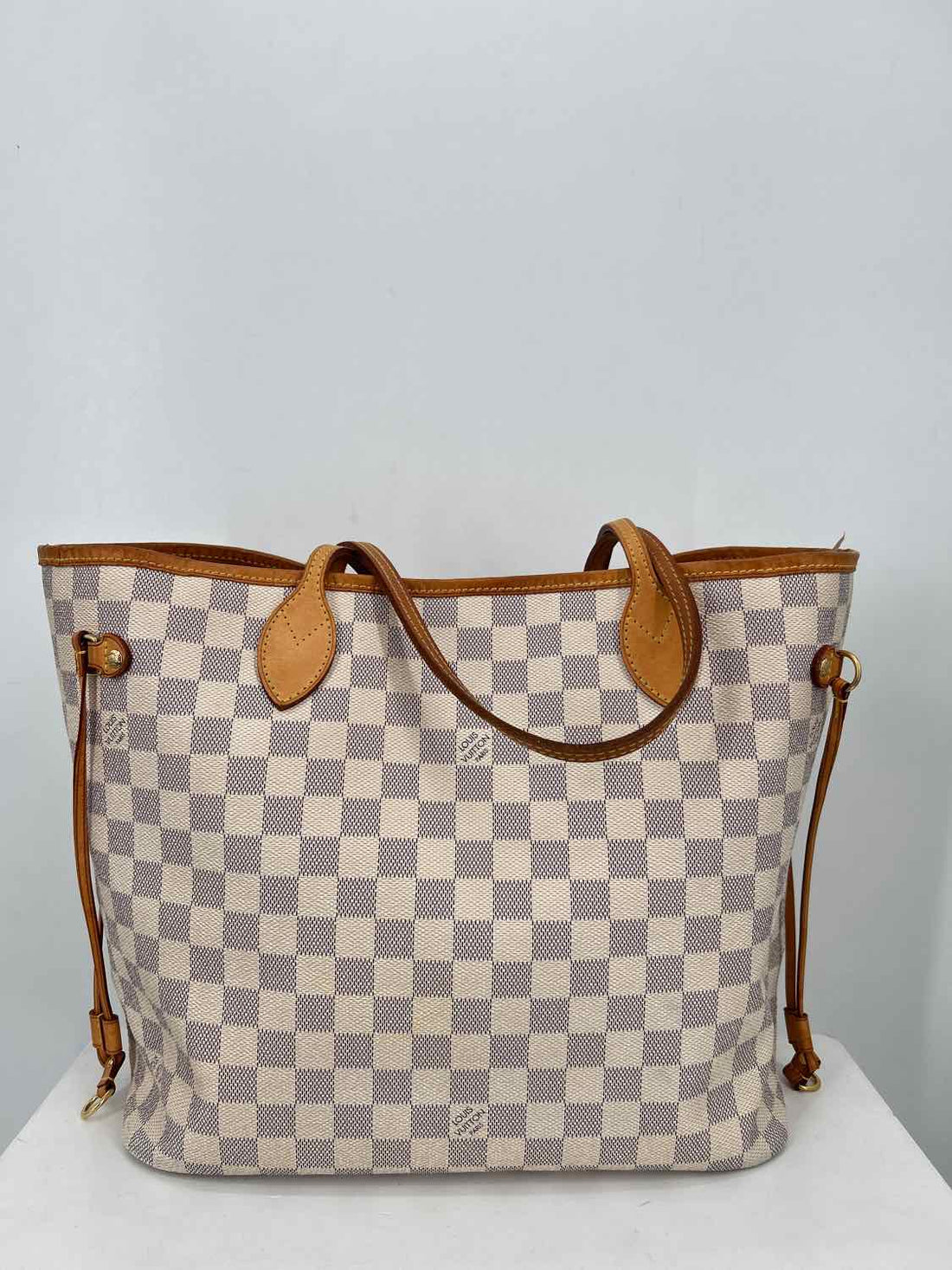 Louis Vuitton Neverfull MM Azur Damier Coated Canvas Tote