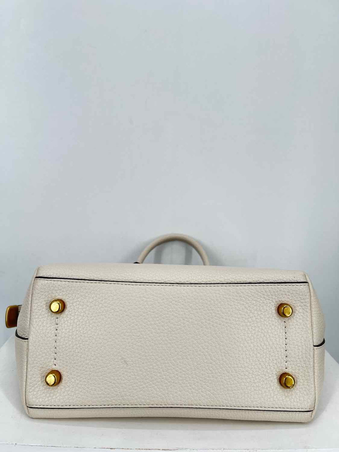 Coach Ivory Pebbled Leather Excellent Condition Satchel