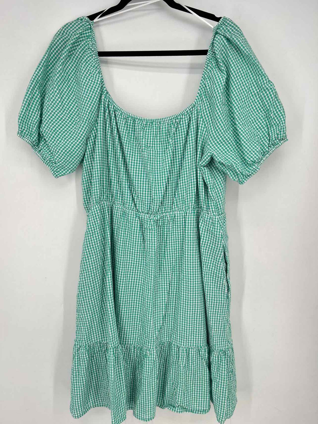 Draper James Size XL Green Gingham Dress