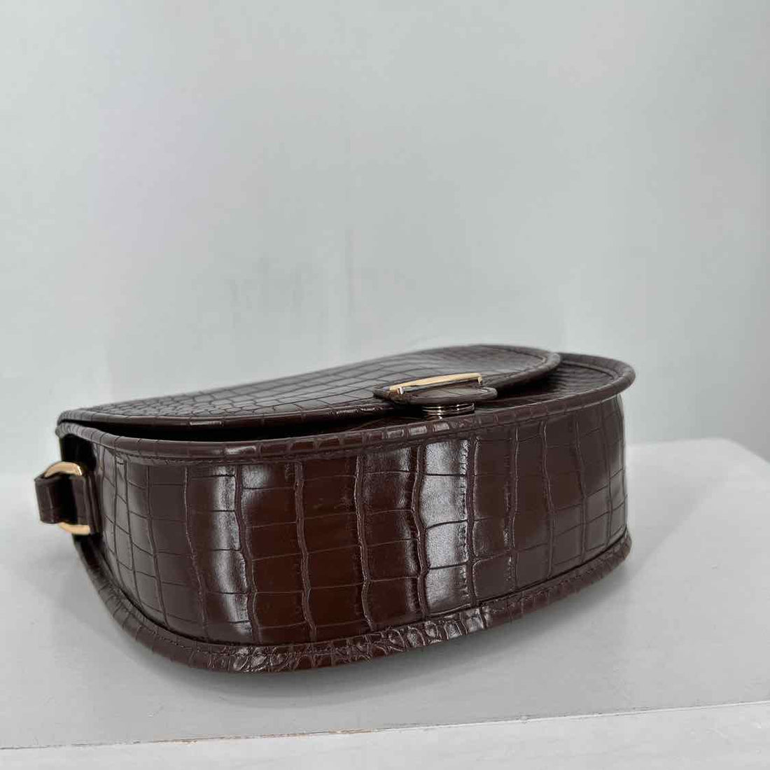 J Crew Dark Brown Vegan Leather Crossbody