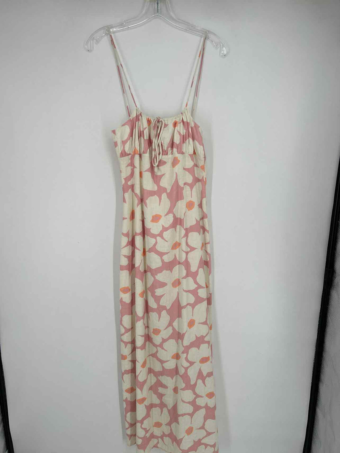 Rhythm Size M Pink & White Floral Sleeveless Maxi