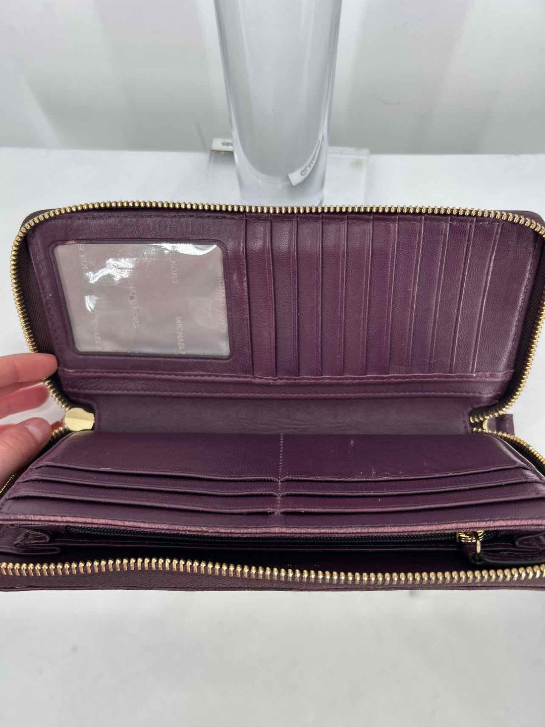Michael Kors Dark Purple Zip Around Wallet