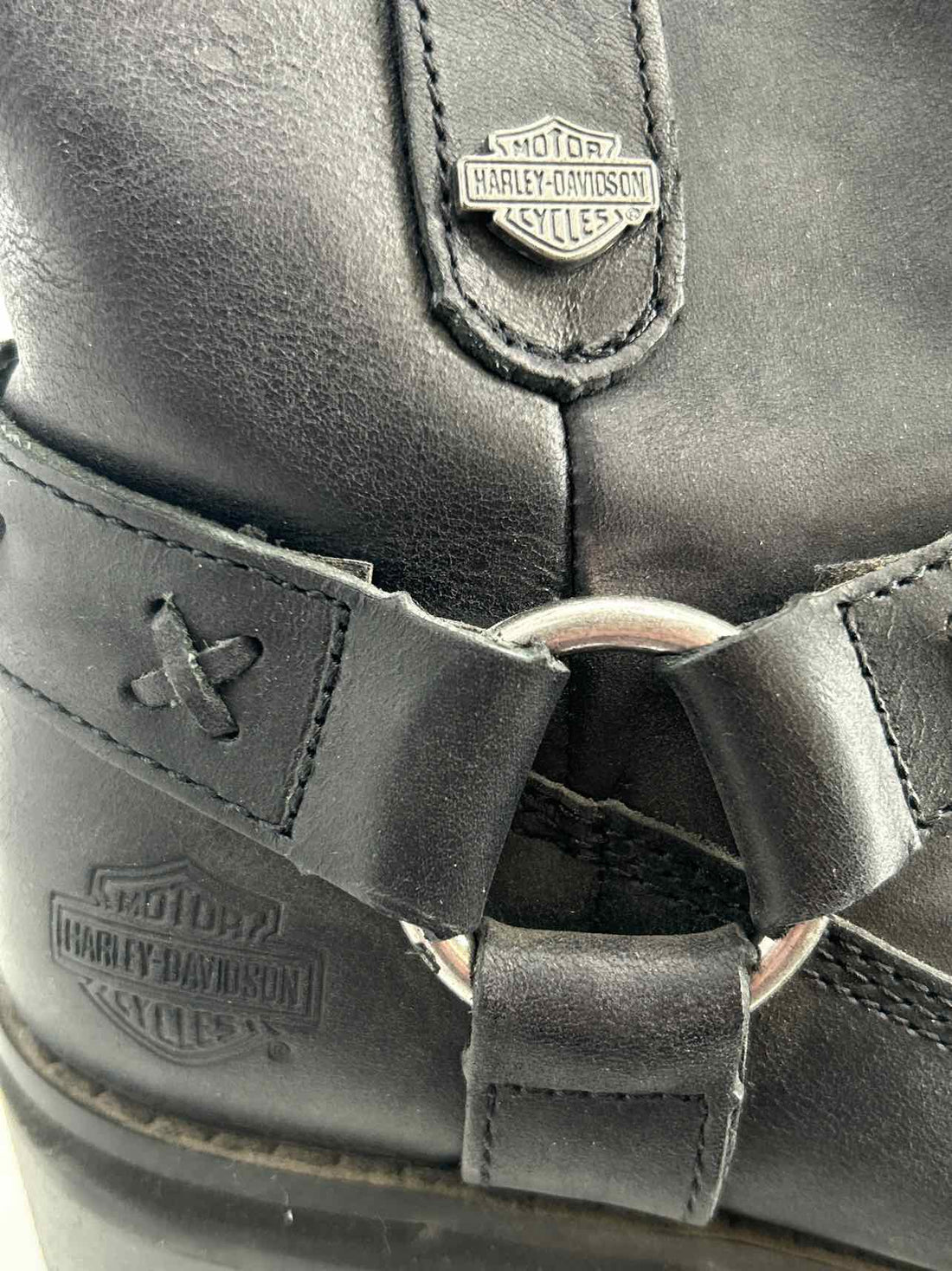 Harley Davidson Women Size 8 Black Ankle Boot