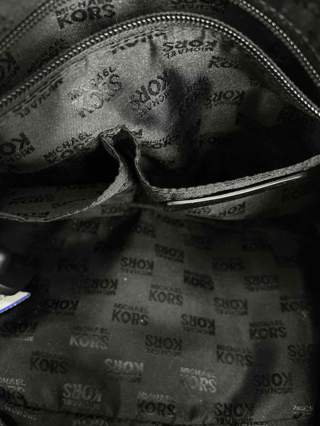 Michael Kors Black & Tan Canvas/Leather Satchel