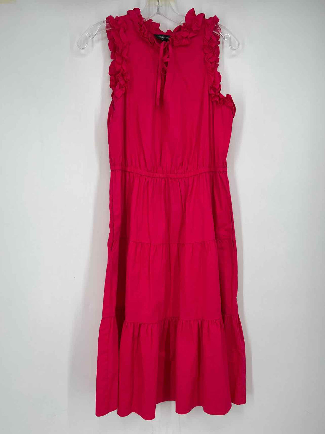 Maggy London Size 8 Hot Pink Dress