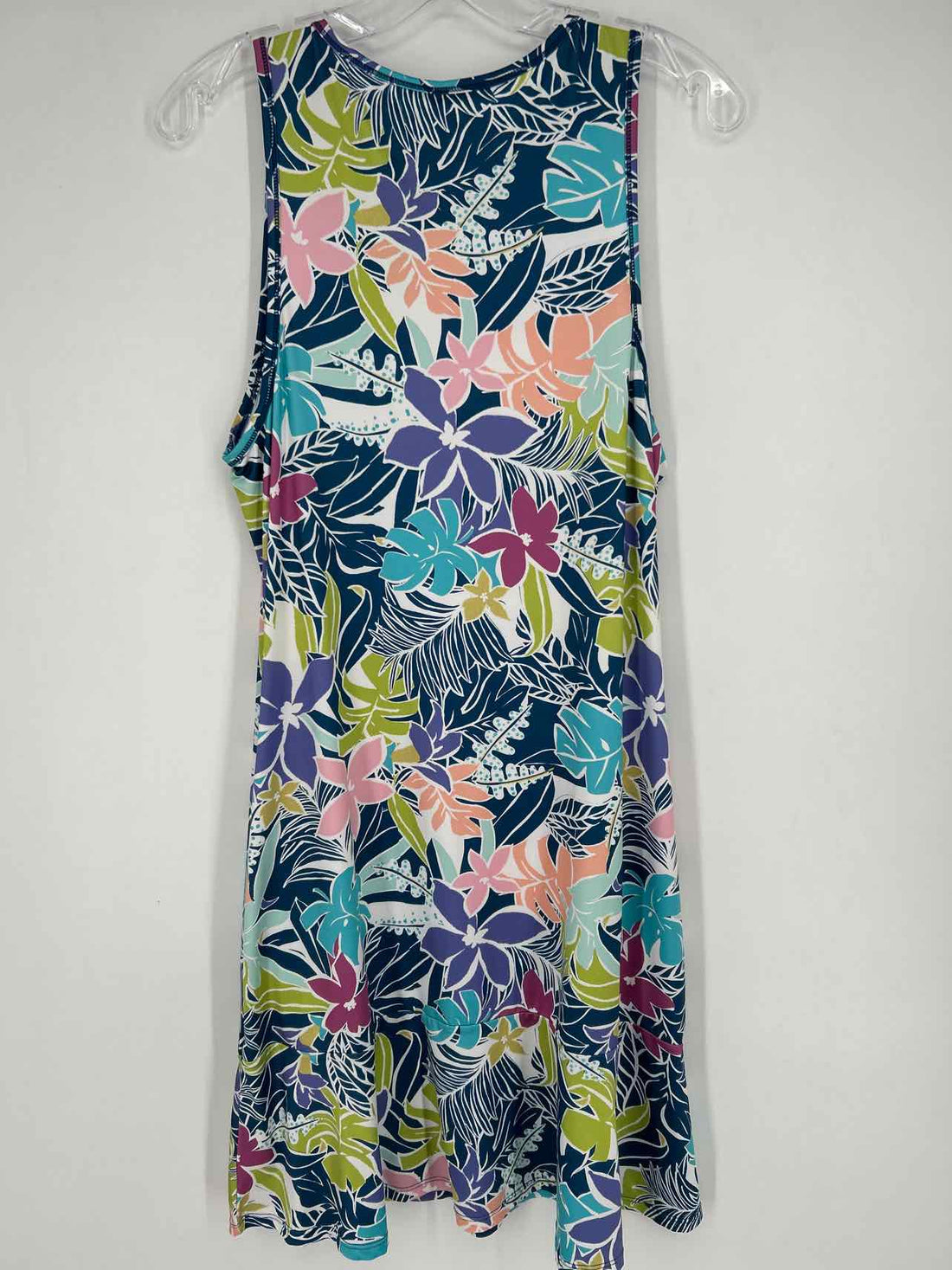 Reel Legends Size L Navy Floral Sleeveless Dress