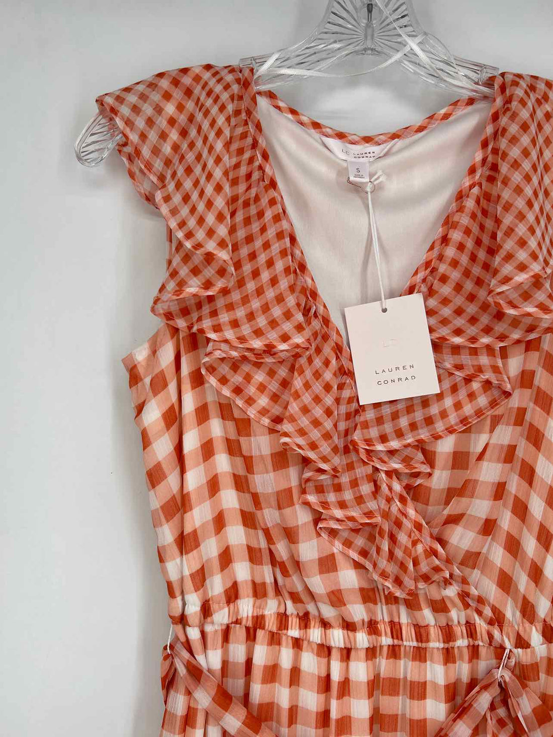 Lauren Conrad Size S Blush Gingham NWT Dress
