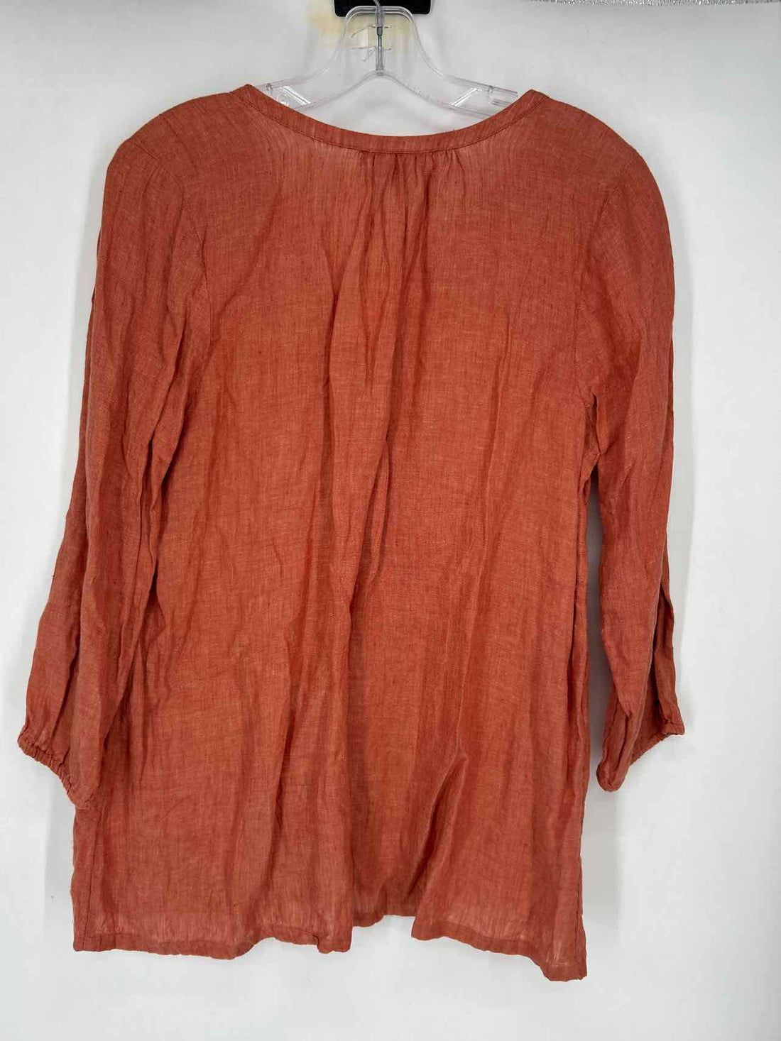 Pure Jill Size S Terracotta Linen Long Sleeve
