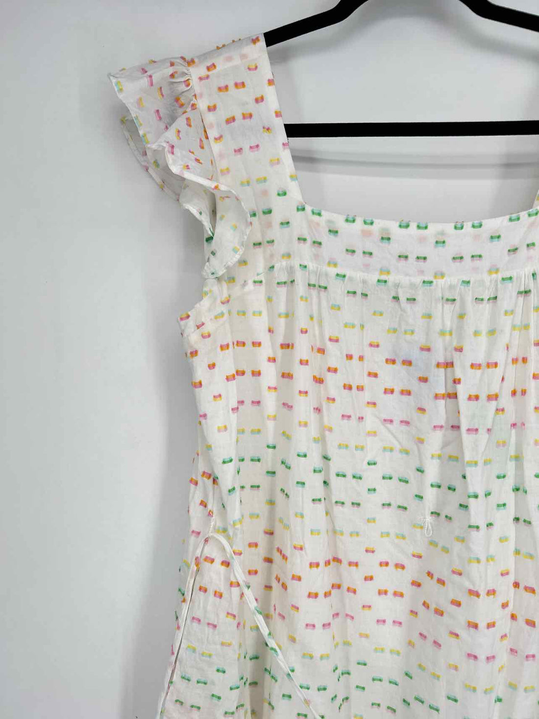 Draper James RSVP Size XL White Print Short Sleeve Dress