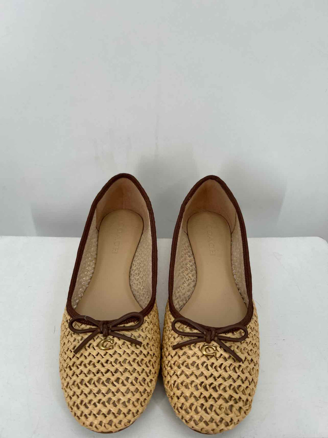 Coach Women Size 9 Raffia Flats