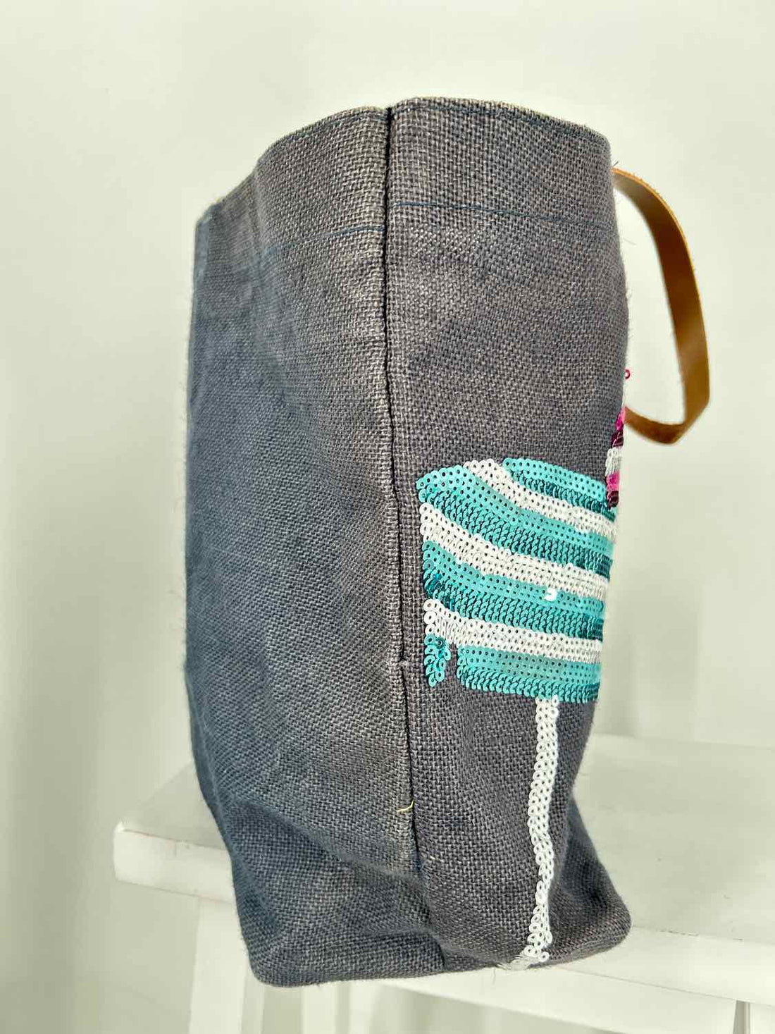 Mud Pie Navy Sequin Umbrella Tote