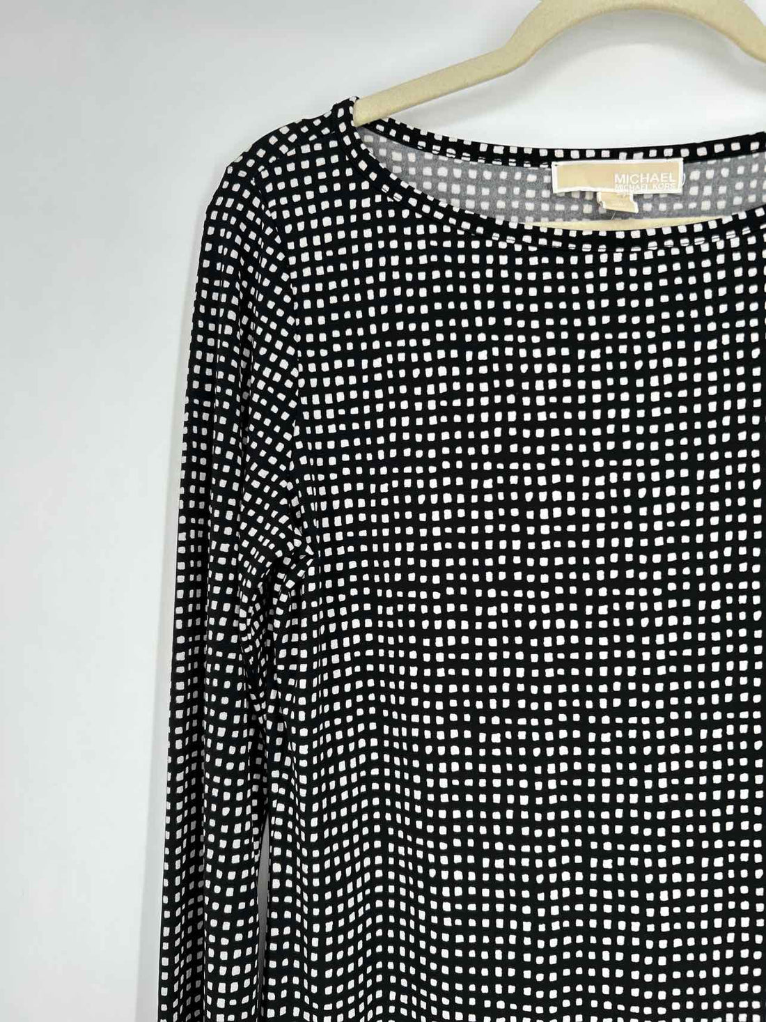 Michael Kors Size M Black & White Long Sleeve Dress