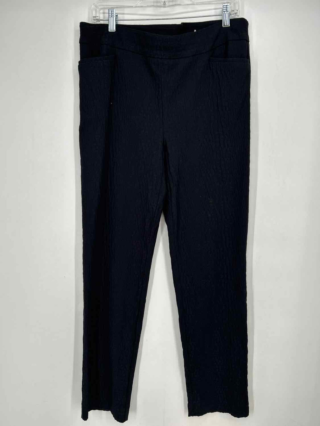 Chicos Size 2.5(14) Black Textured Pants
