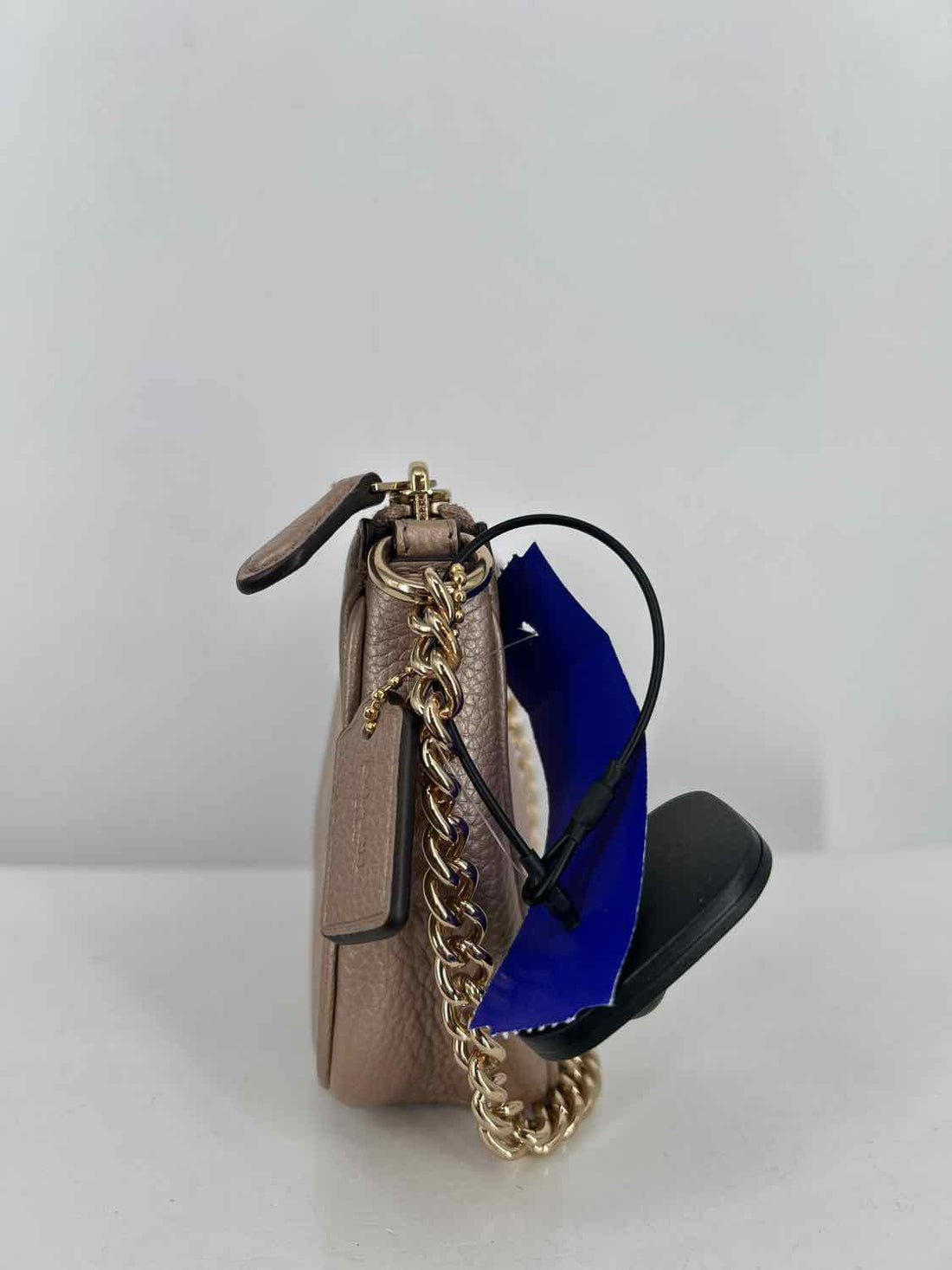 Coach Rose Gold Pebbled Leather Shoulder