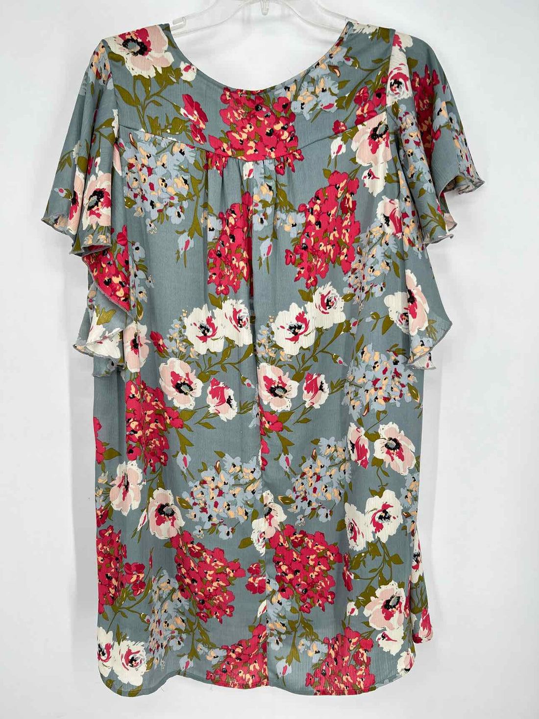 Umgee Size L Dusty Blue Floral NWT Dress