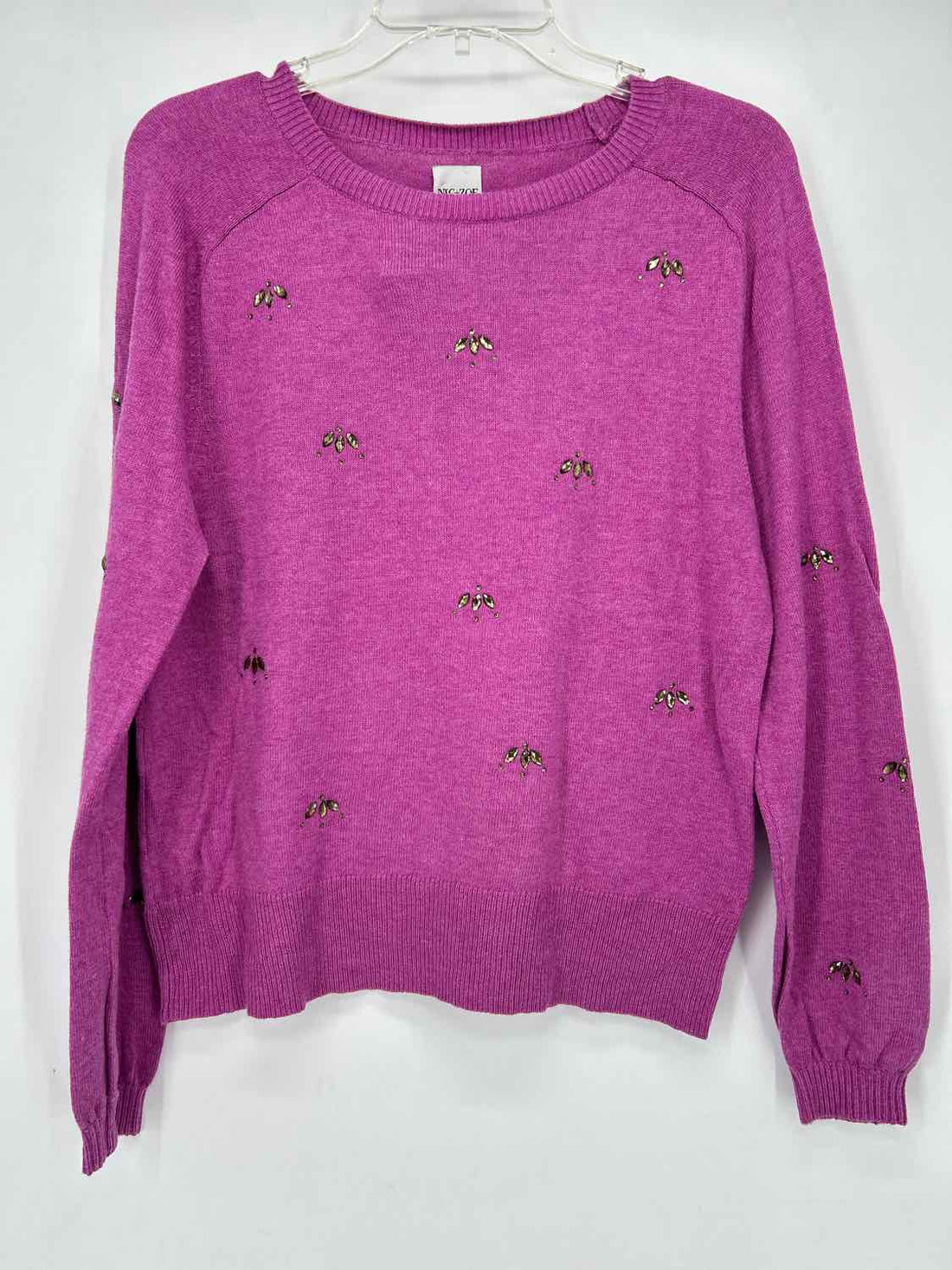 Nic+Zoe Size M Purple Embellished Sweater