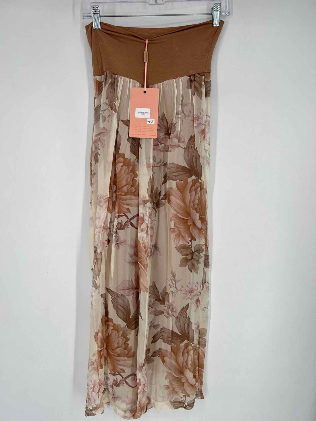 Scandal Italy Size S Beige Floral NWT Pants