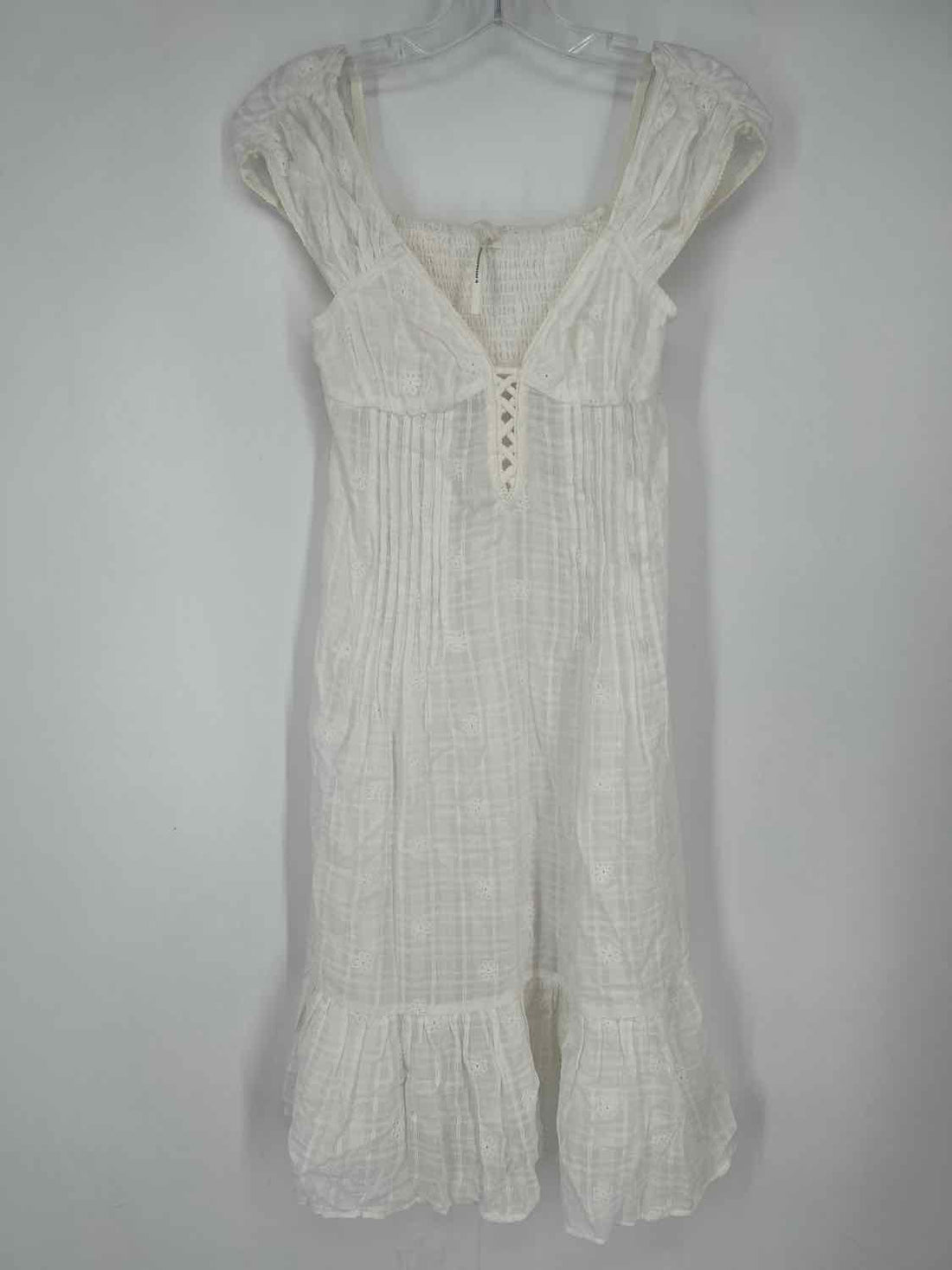 By Anthropologie Size XXS White Short Sleeve Dress