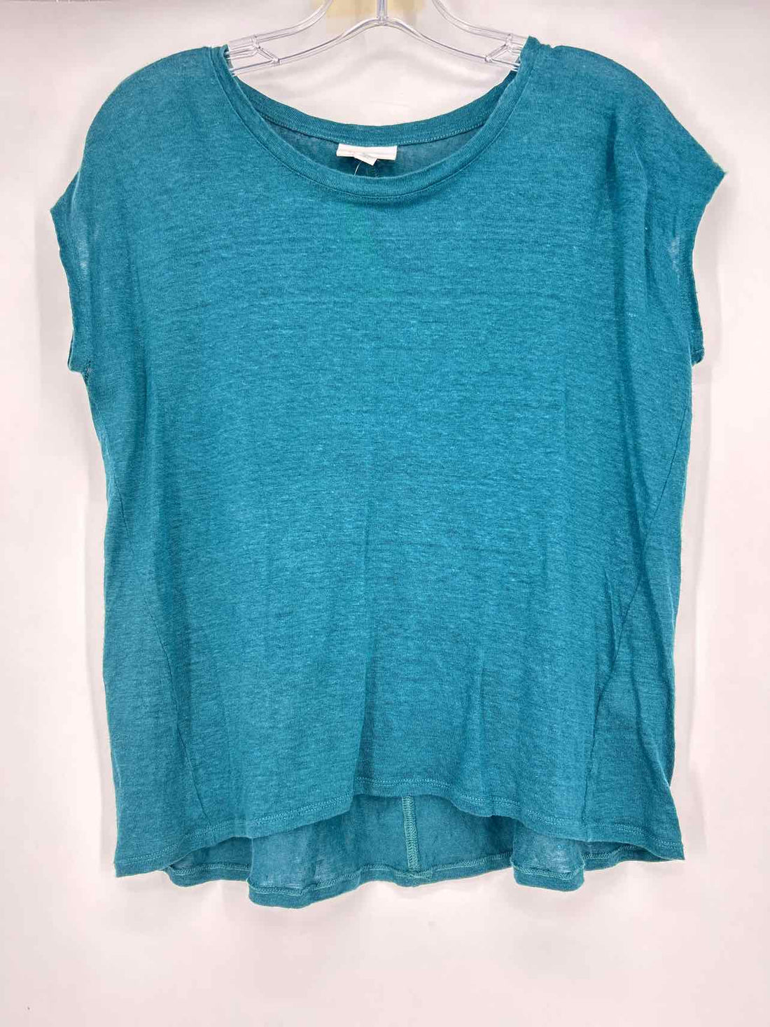 J Jill Love Linen Size SP Dark Teal Short Sleeve