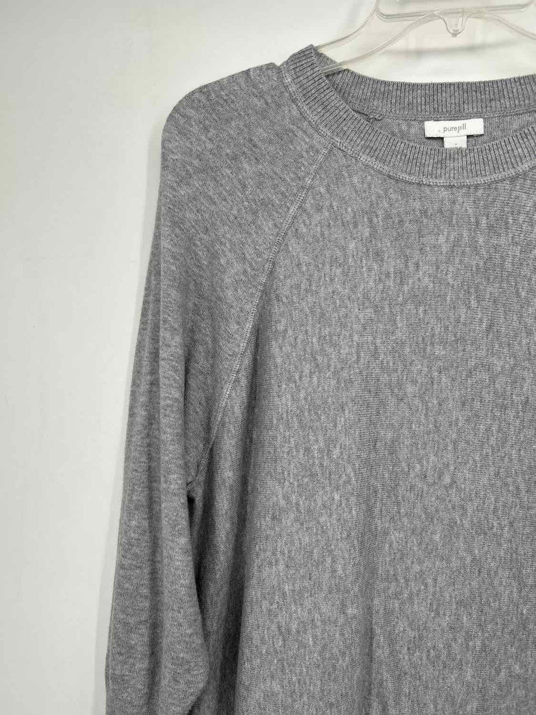 Pure Jill Size M Gray Cotton Blend Sweater