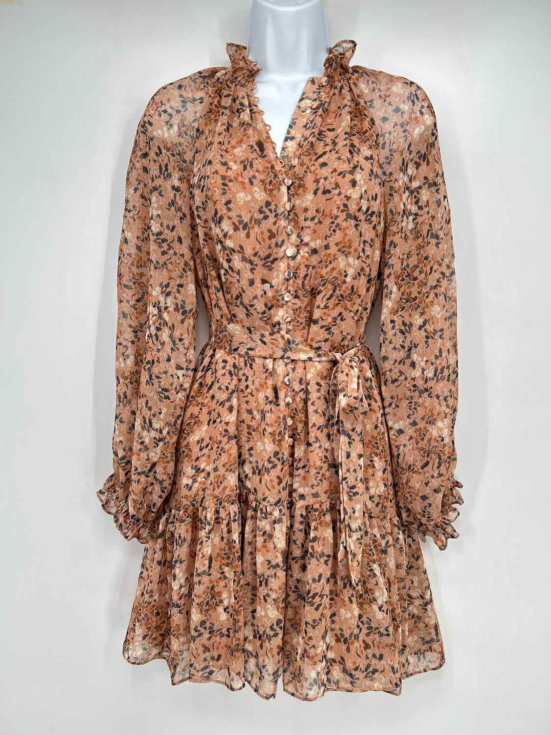 Antonio Melani Size 0 Tan Floral Dress