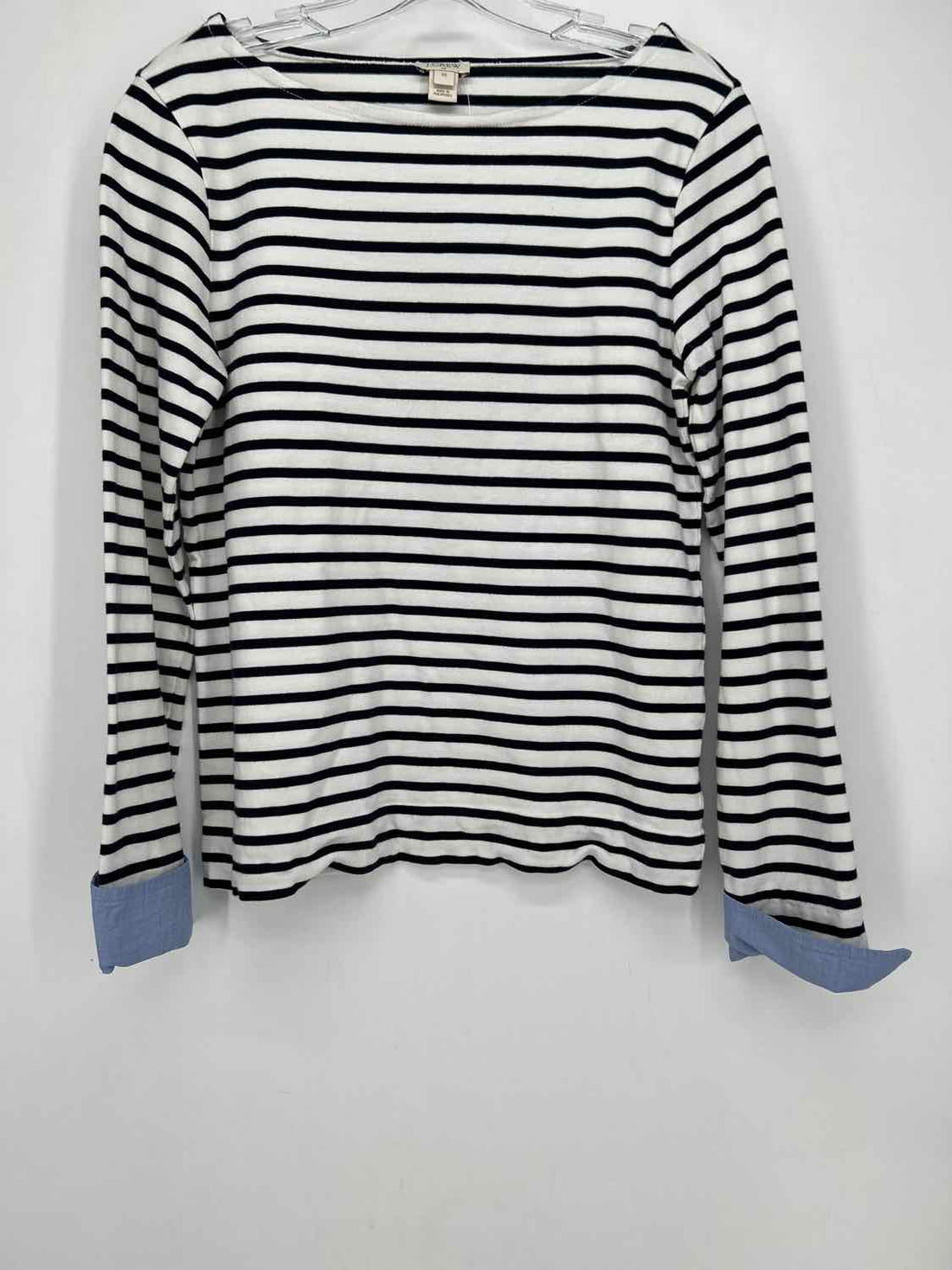 J Crew Size XS Navy Striped Long Sleeve