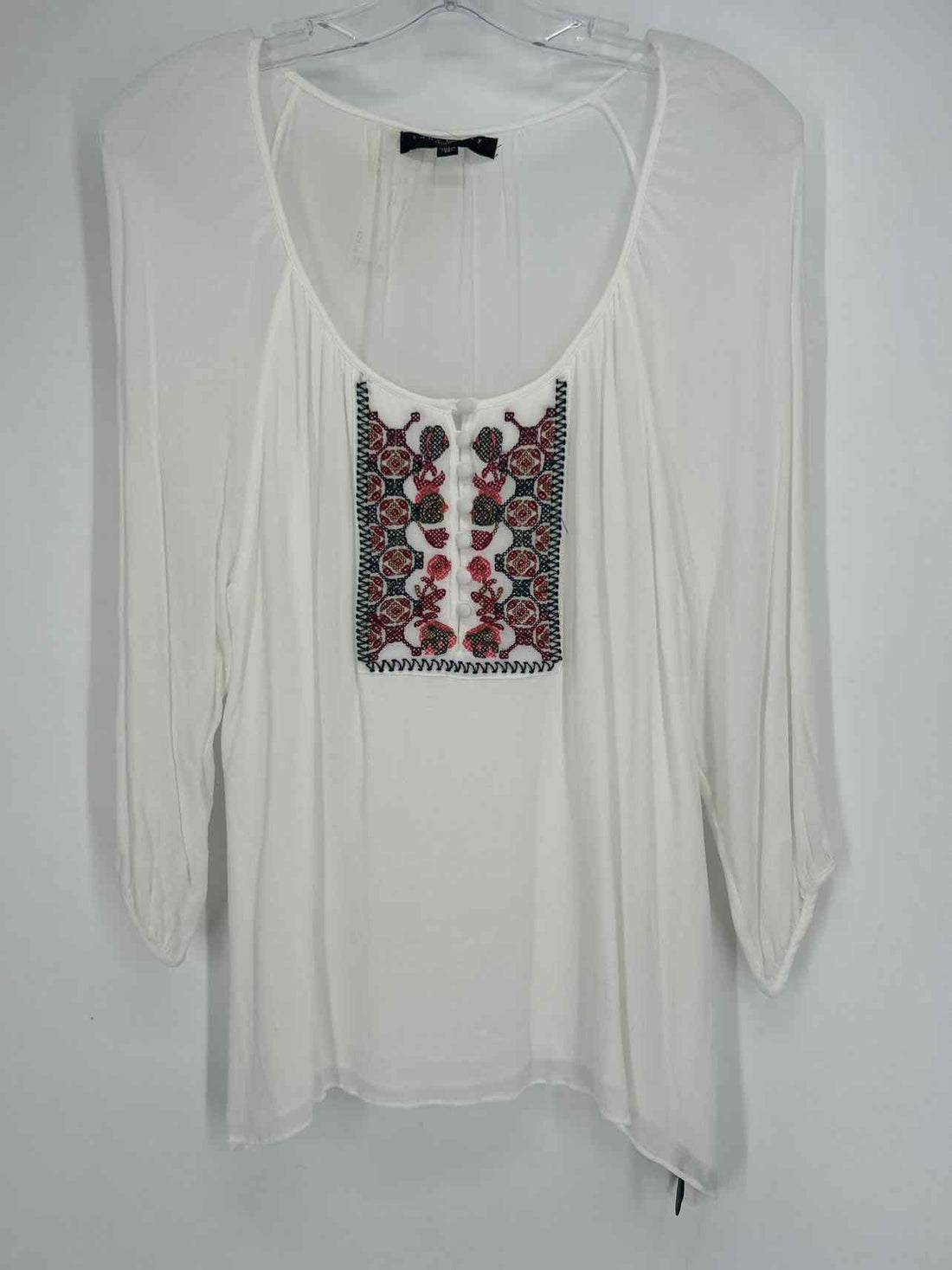 Sanctuary Size M White Embroidered Long Sleeve