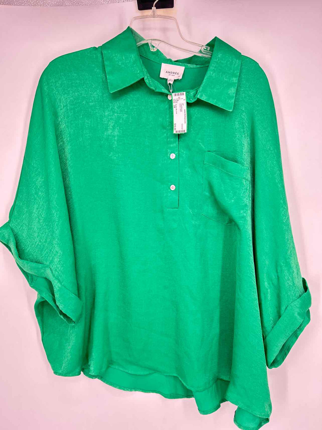 Andre By Unit Size 3X Green NWT Top/Blouse