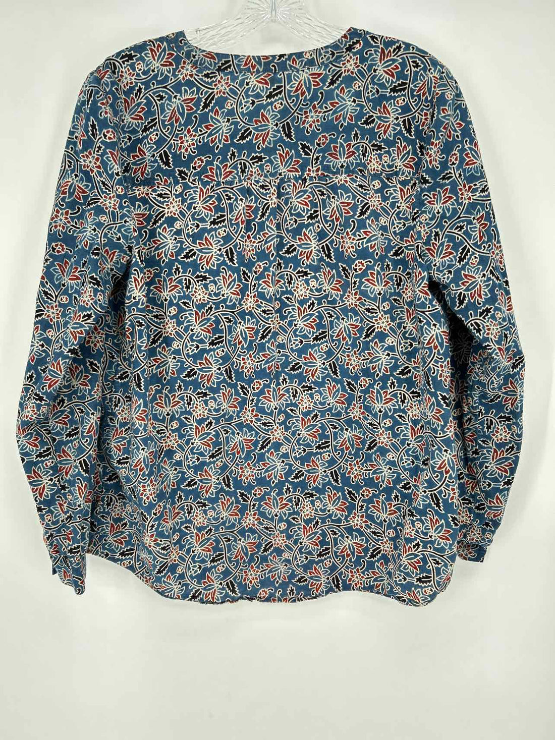 Pure Jill Size M Blue Floral Long Sleeve