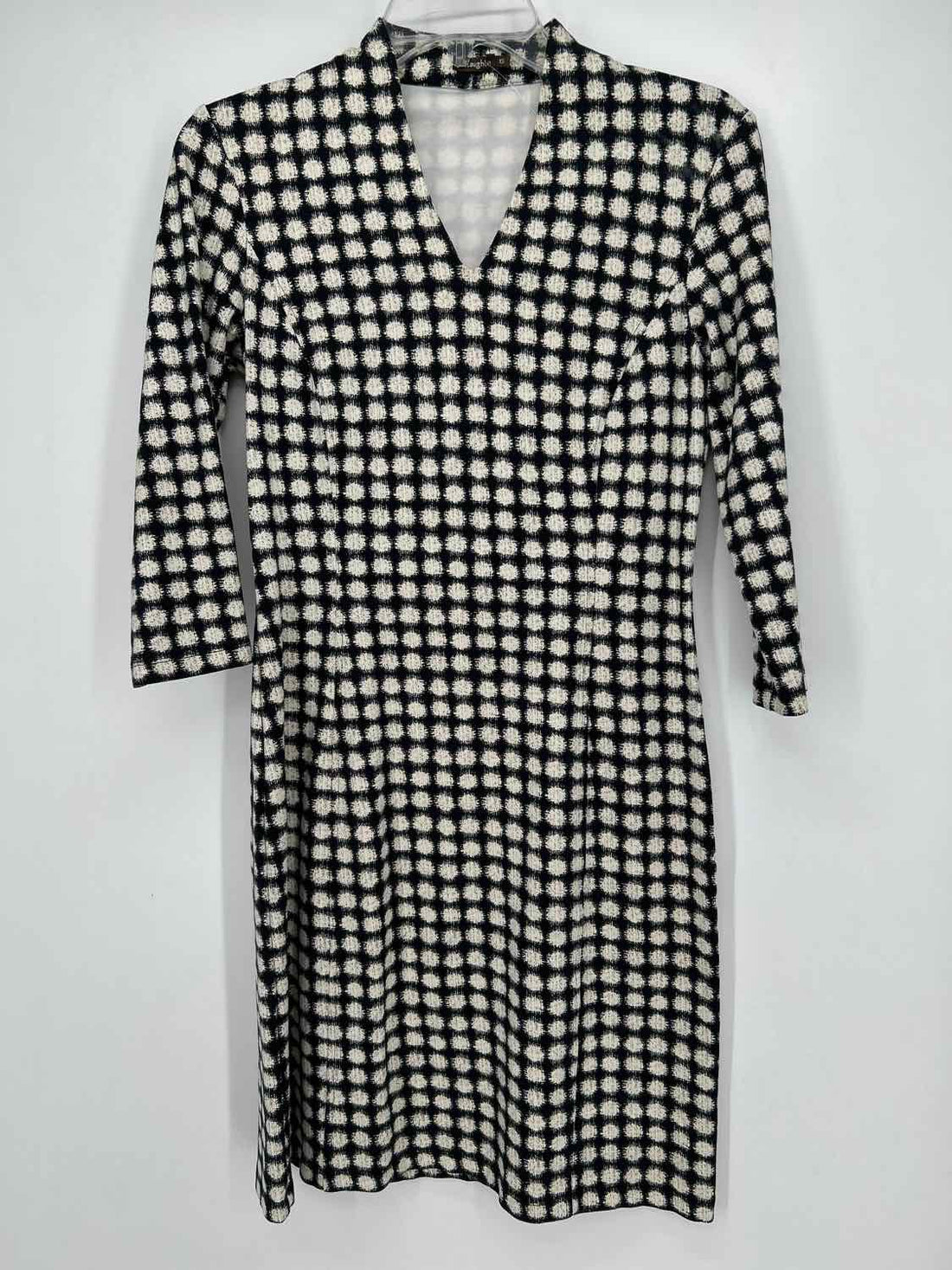 J McLaughlin Size XS Black Print LS Dress