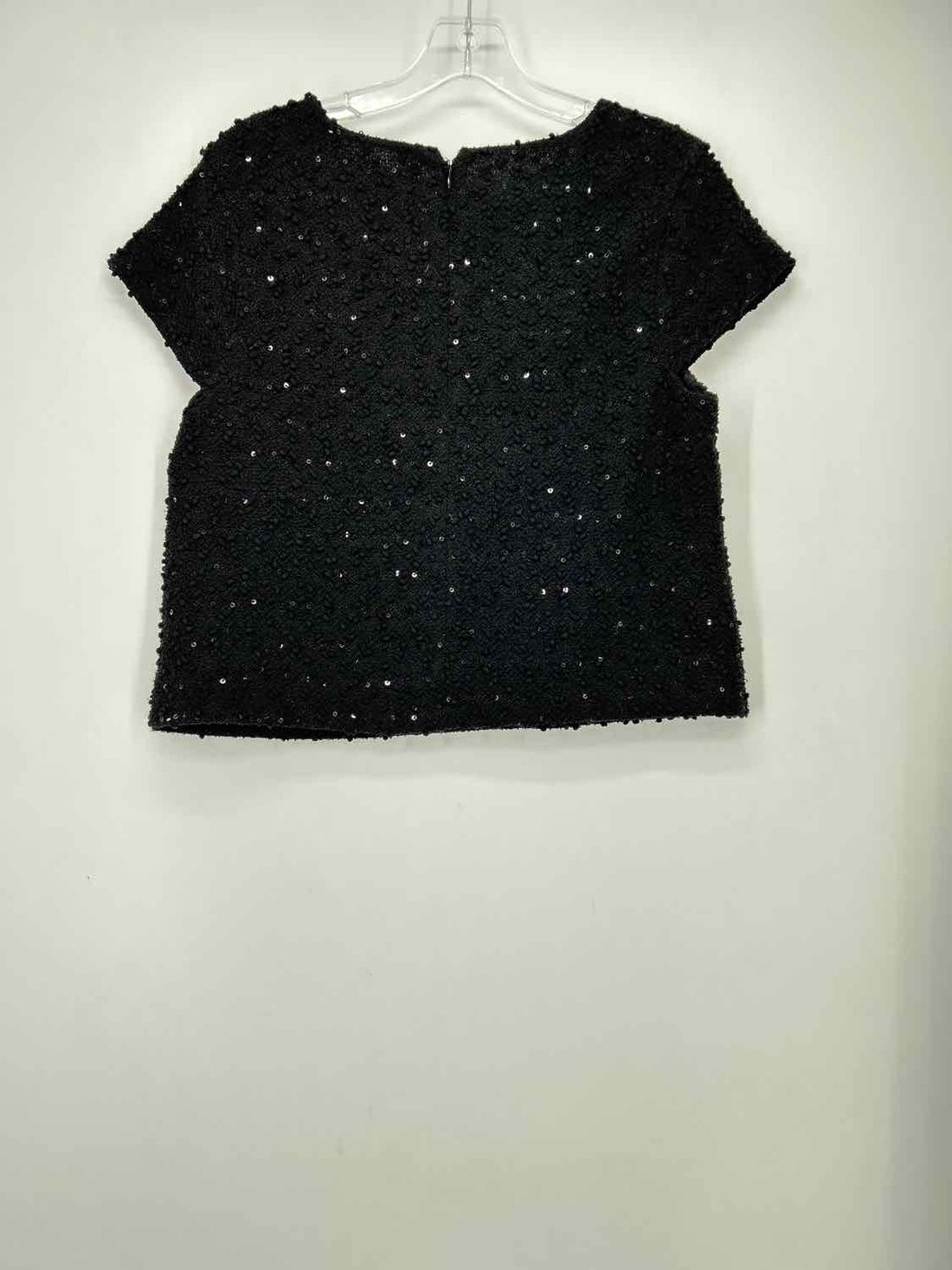 Banana Republic Size M Black Sequin Short Sleeve