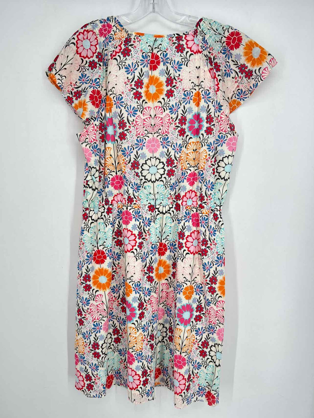 Talbots Size 16P White Floral Dress