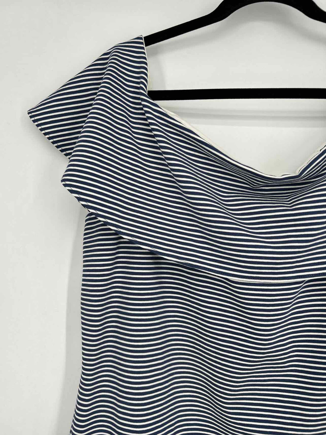 Ann Taylor Size XL White & Navy Striped NWT Short Sleeve