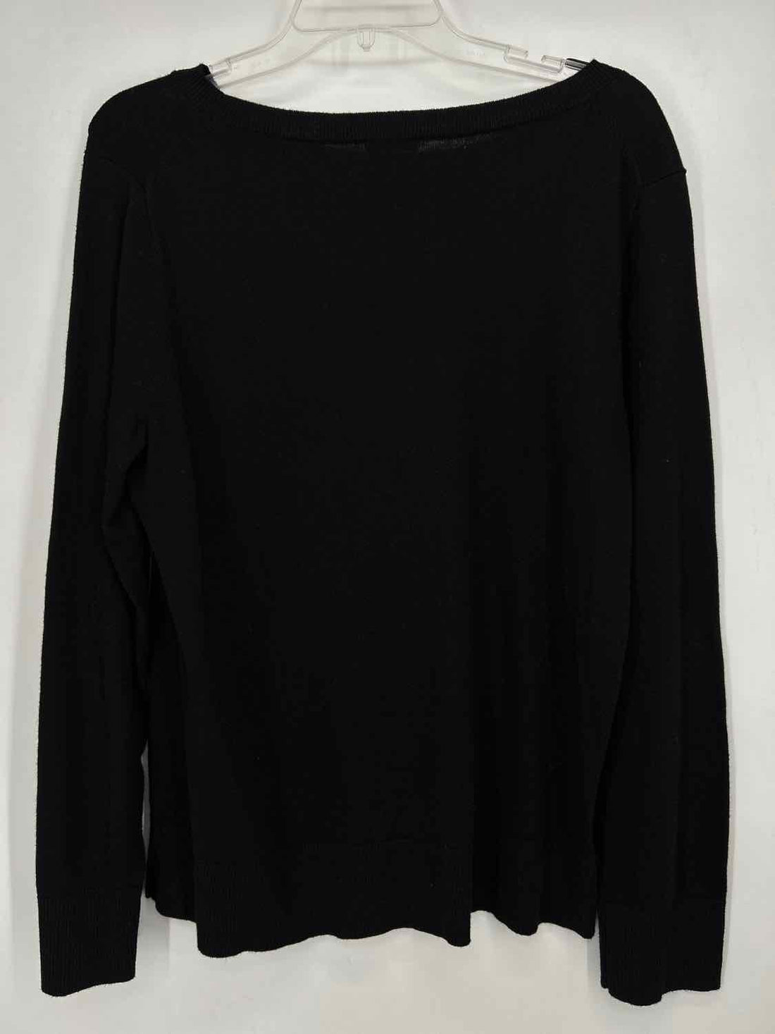 Talbots S Black & Silver Sweater Long Sleeve Holiday