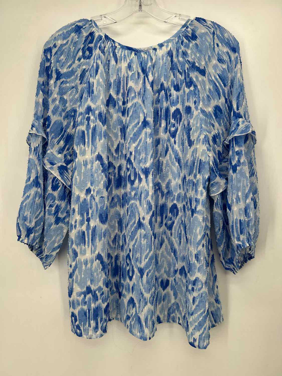 Jade Size XL Blue & White Long Sleeve