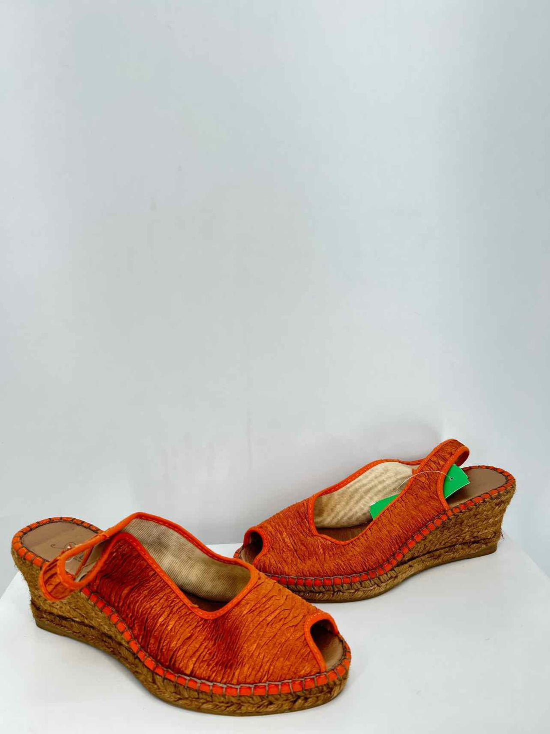 Azura Women Size 38 (7.5-8) Orange Espadrilles Wedges