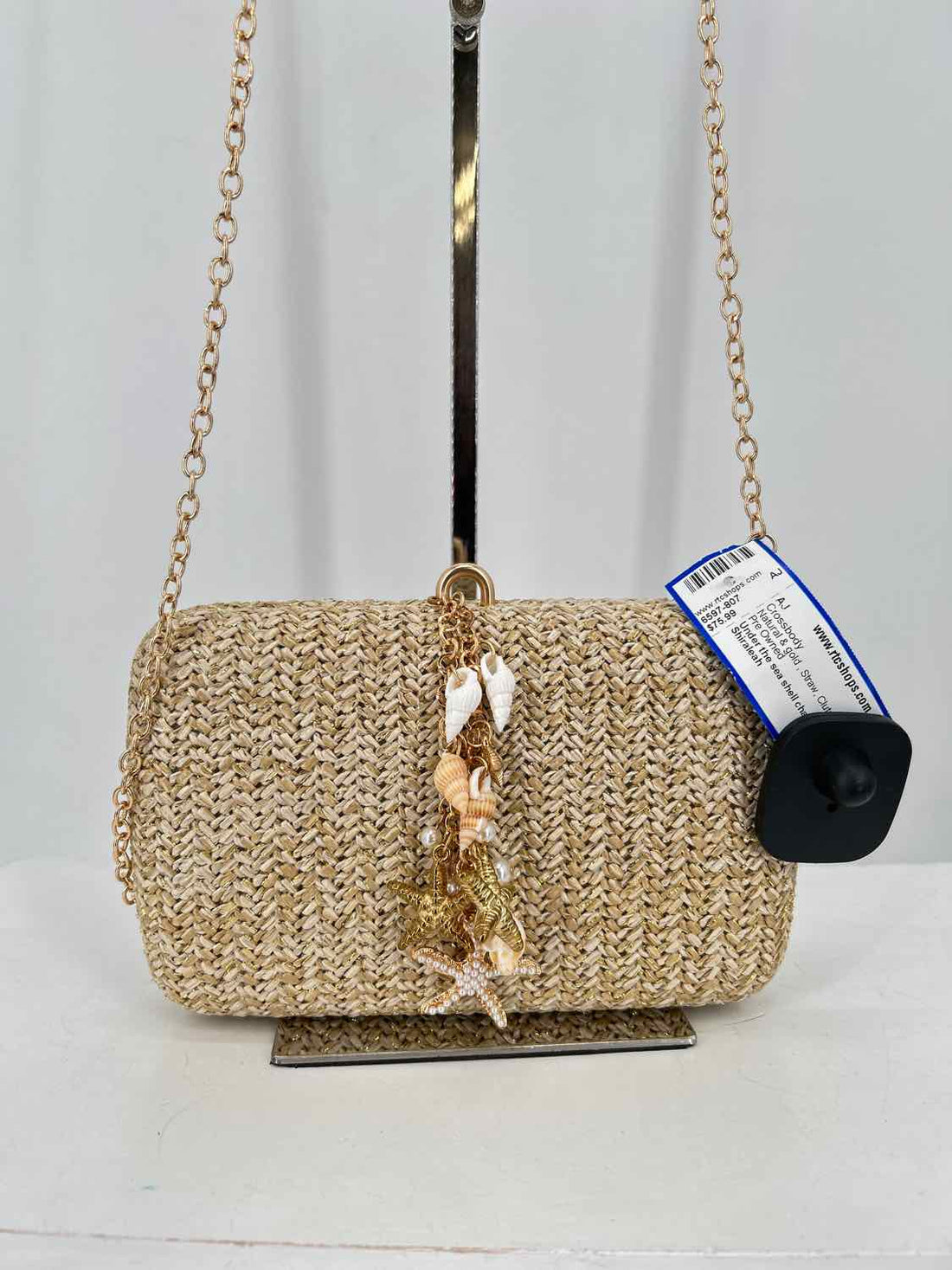Shiraleah Natural & gold Straw Crossbody