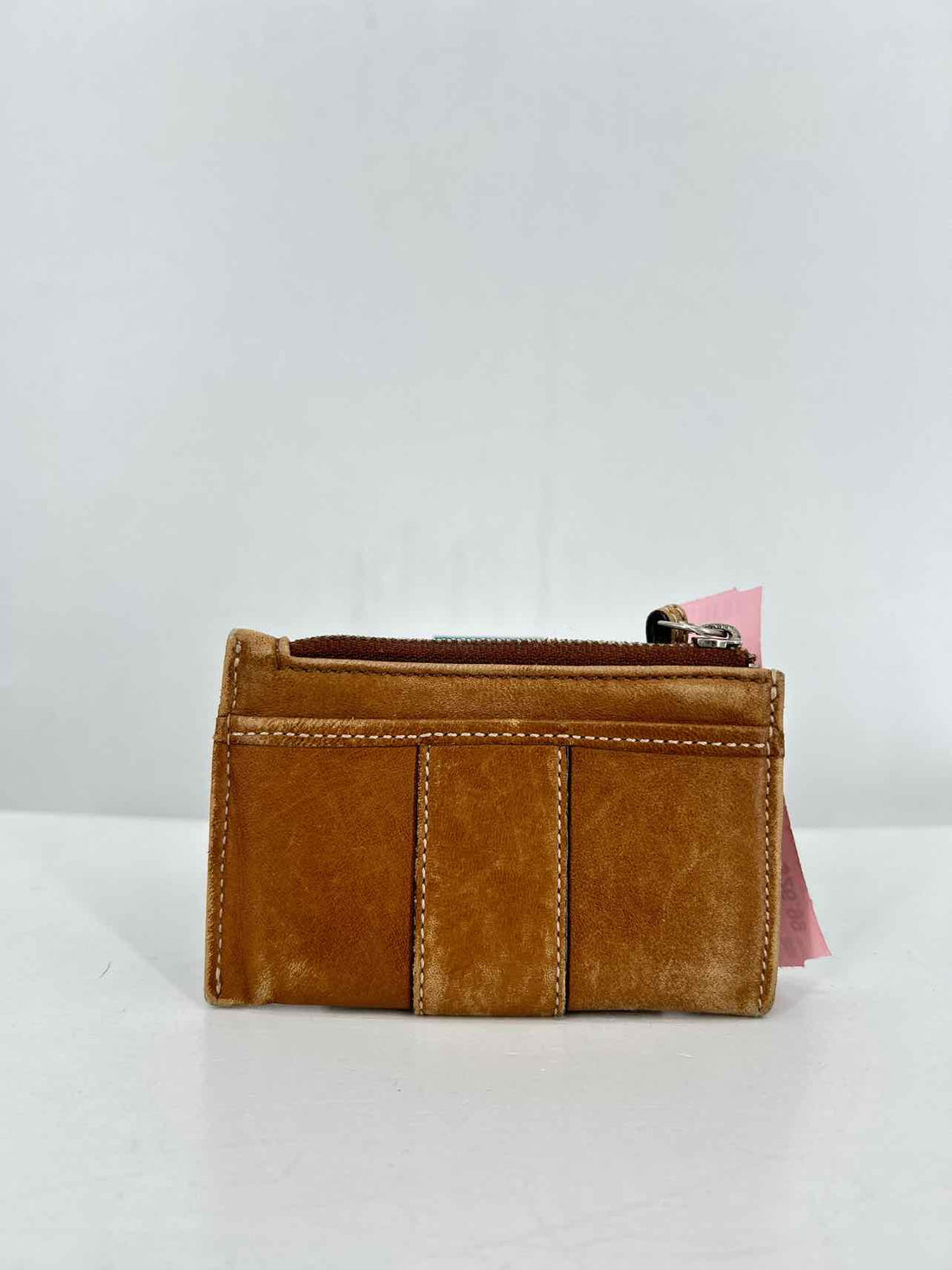 Coach Light Brown Leather Pre Owned Card Holder