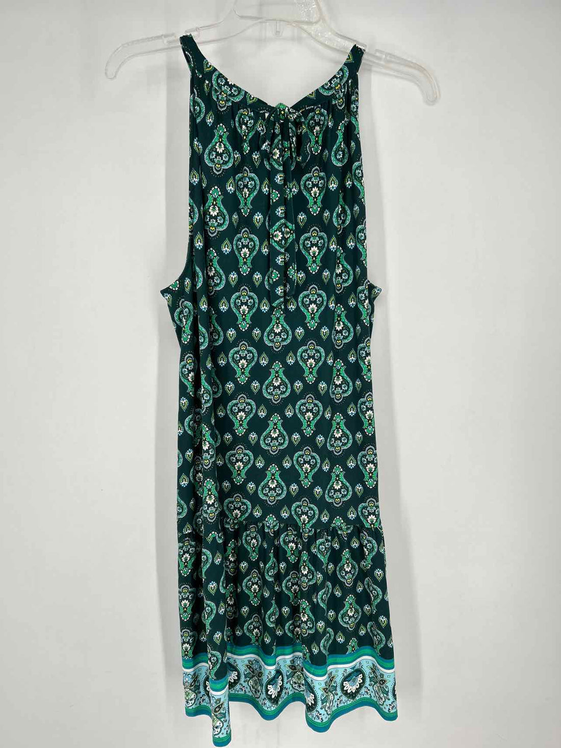 Loft Size XL Green Print Sleeveless Dress