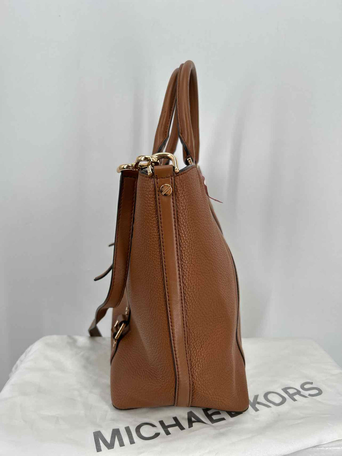 Michael Kors Brown Pebbled Leather Pre Owned Satchel