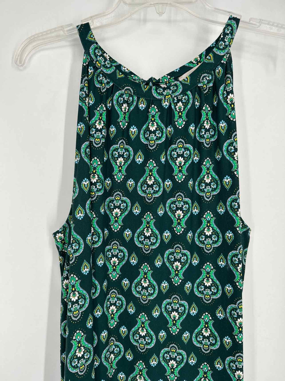 Loft Size XL Green Print Sleeveless Dress