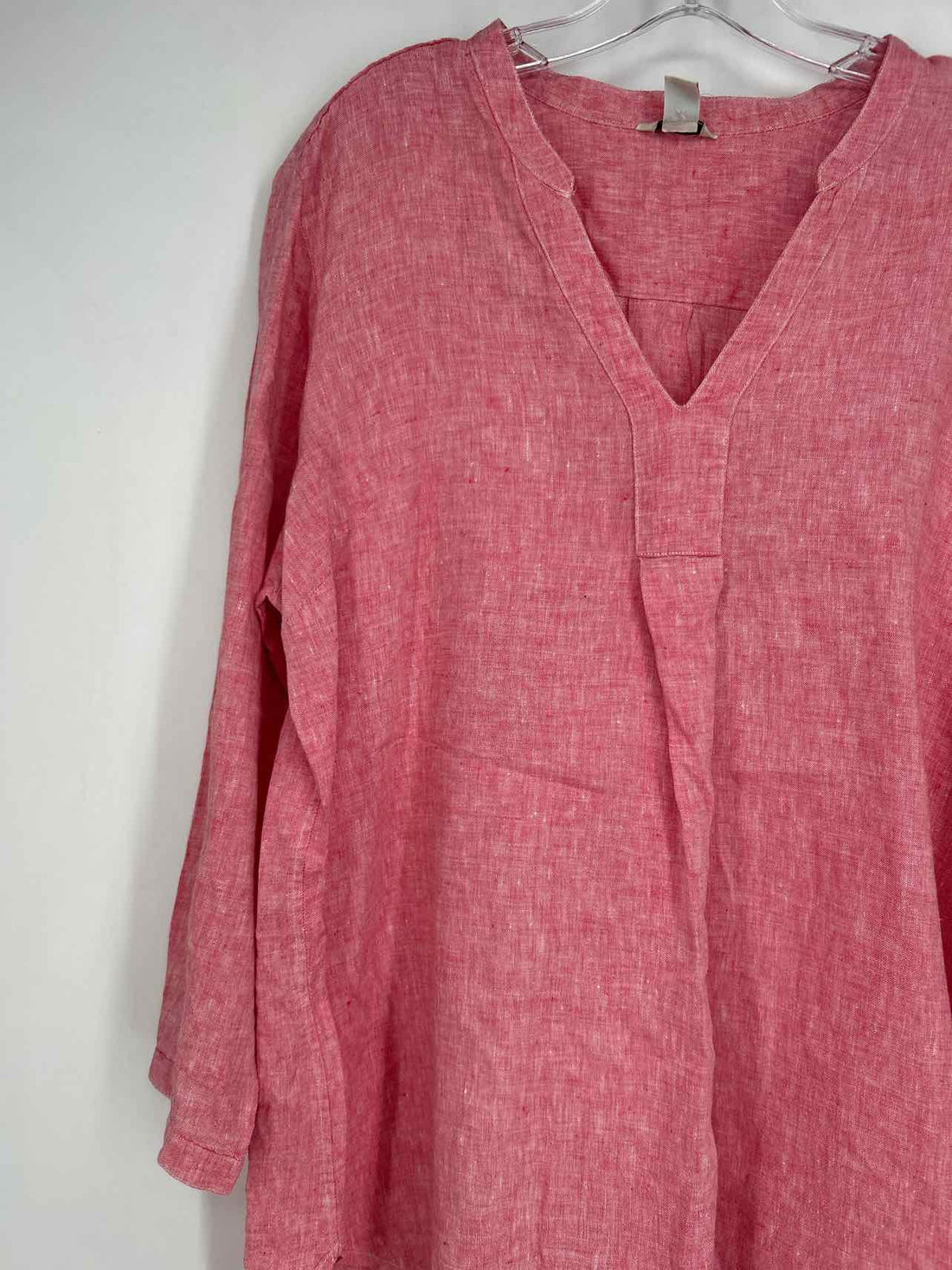 L L Bean Size XL Red Linen Long Sleeve