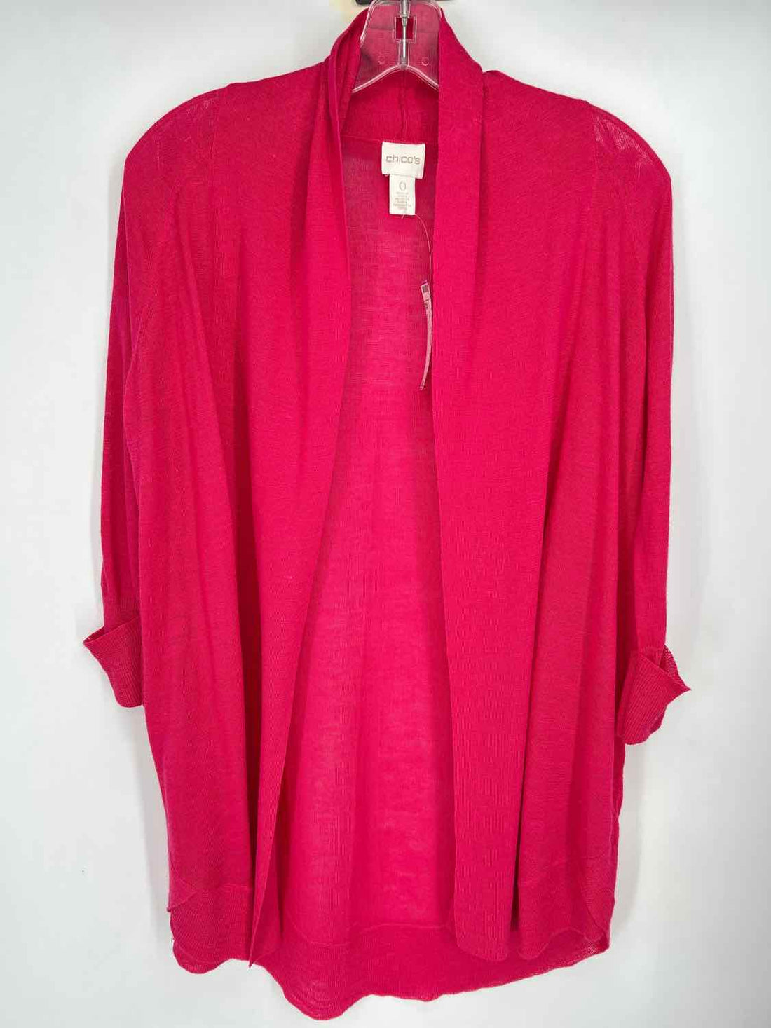 Chicos Size 0(S) Hot Pink Cardigan
