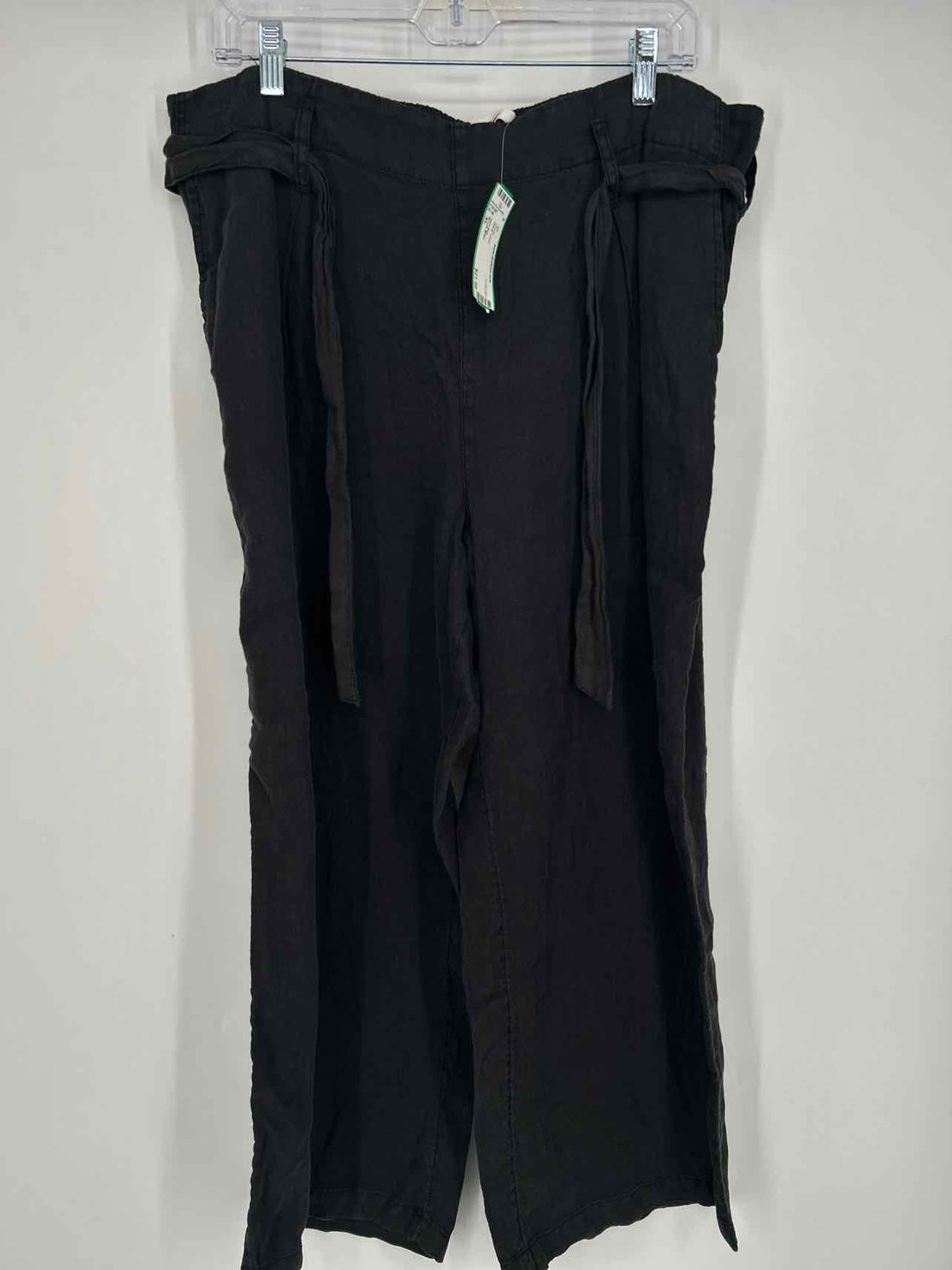 Nicole Miller Size XL Black Linen Pants