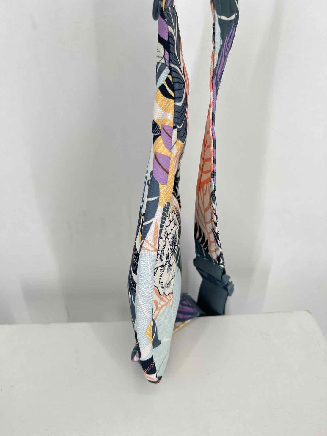 Vera Bradley Gray Multi Color Floral Canvas Excellent Condition Crossbody