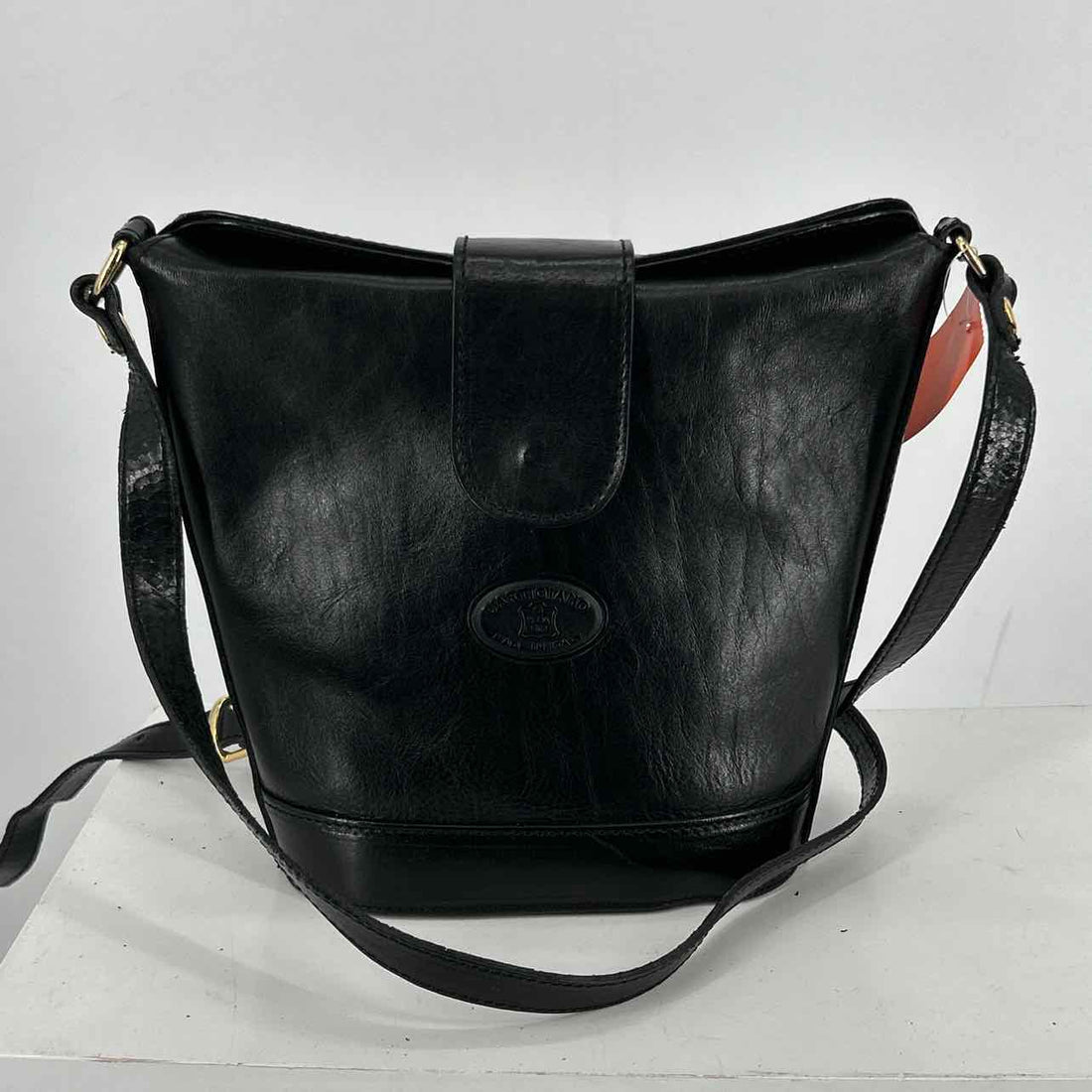 L'Artigiano Black Leather Vintage Crossbody