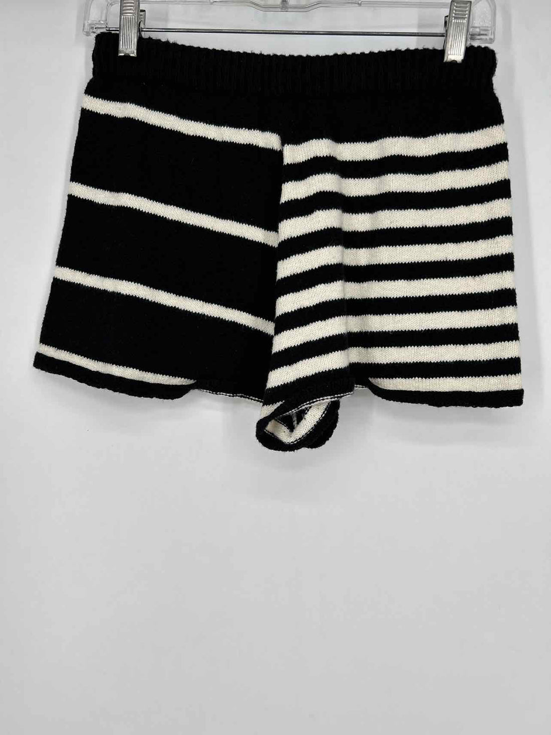 American Eagle Size XS Black & White Striped Knit Shorts