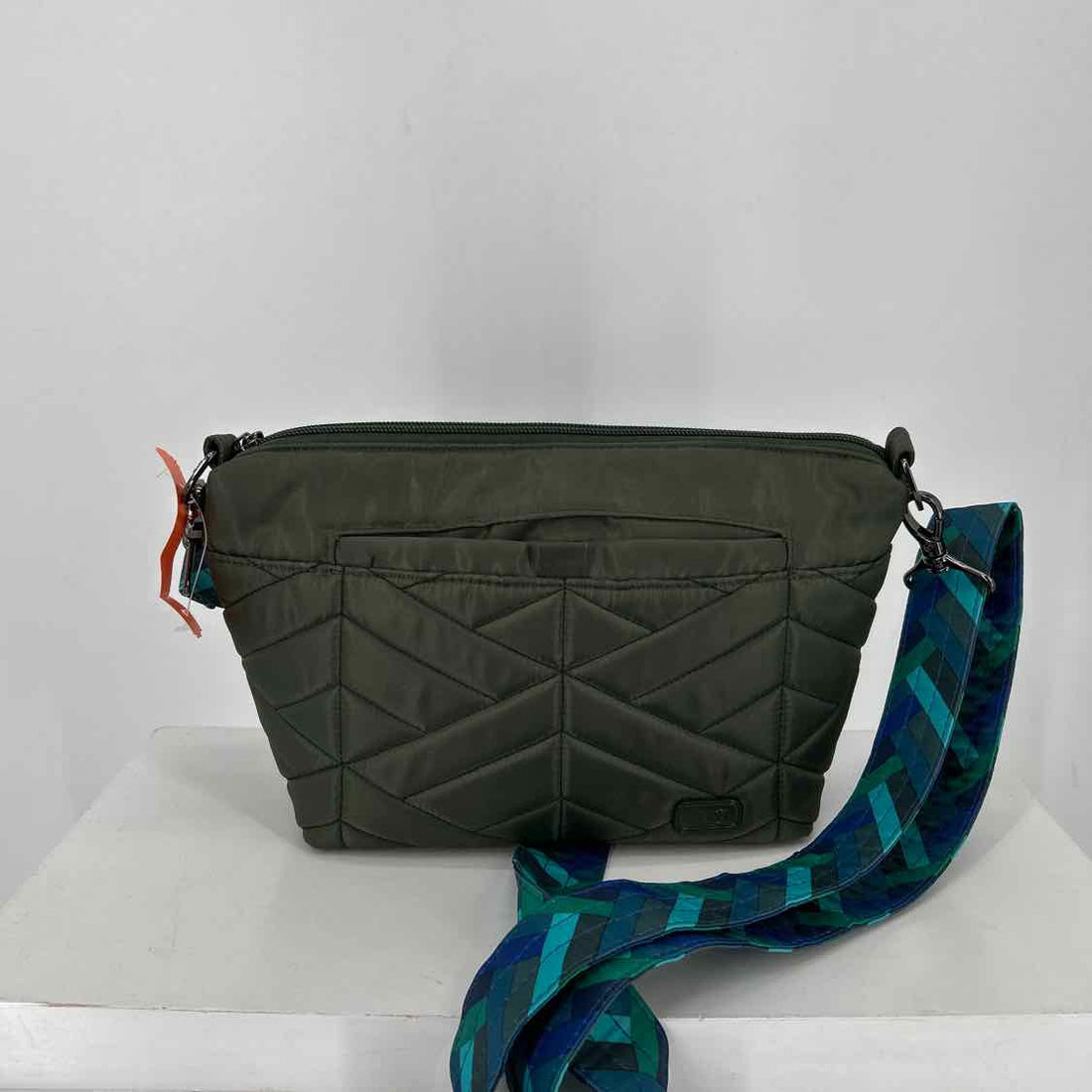 Lug Dark Green Nylon Pre Owned Crossbody