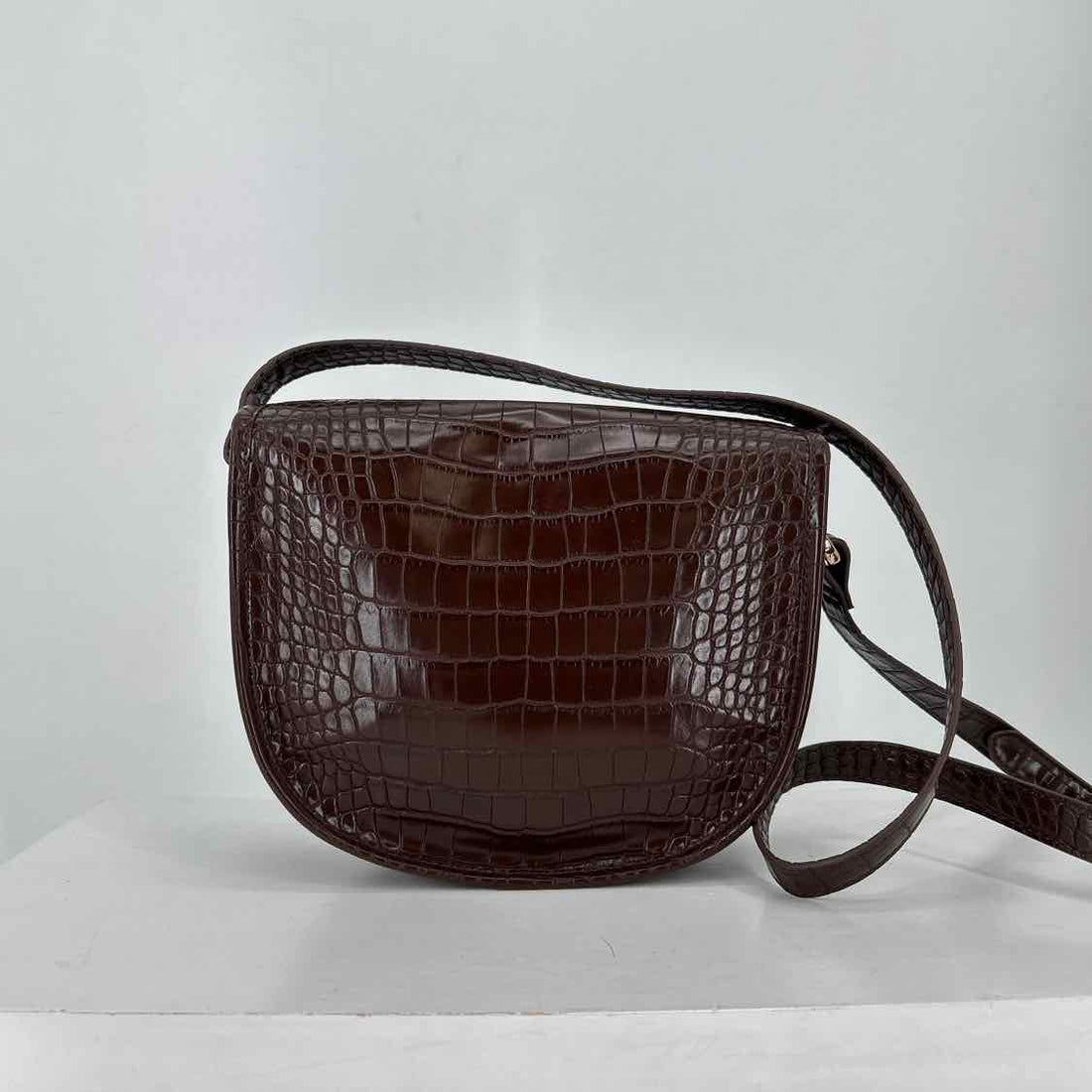 J Crew Dark Brown Vegan Leather Crossbody