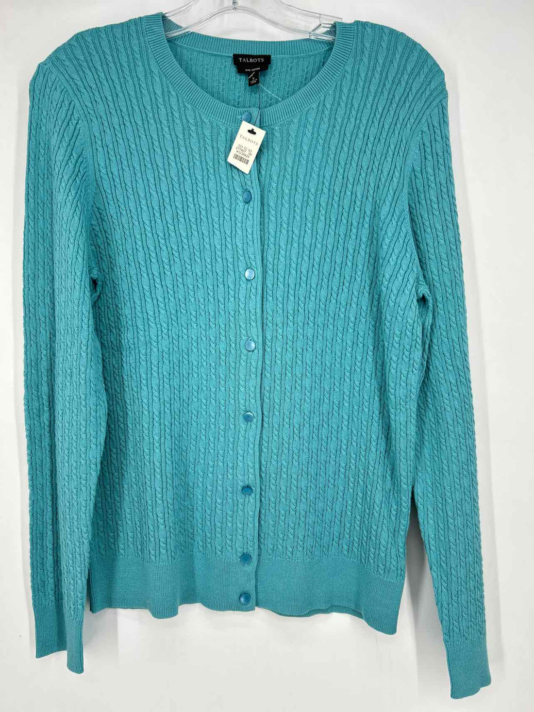 Talbots Size L Turquoise NWT Cardigan
